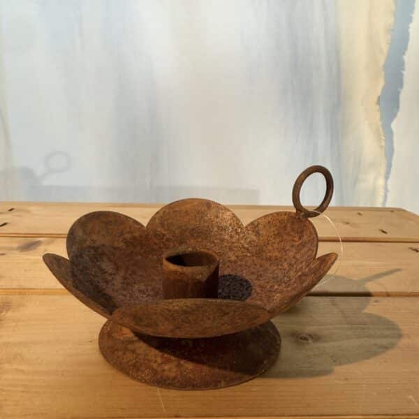 Kerzenhalter "Blume Rost", mit Griff